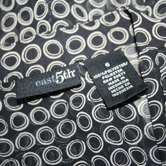 🖤🌫️📎 East 5th Sheer Blouse · Black & Gray · Size 6 - Picture 2 of 7